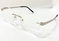 Очки для коррекции зрения унисекс капельки с пластиковыми полупрозрачными мягкими дужками Золотистый, +0.75