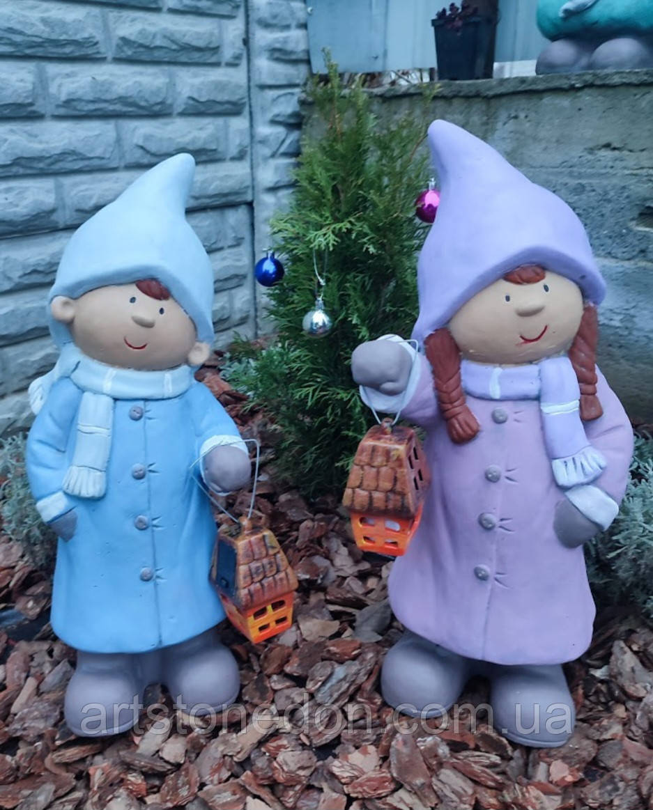 Фігури для саду Кай і Герда 55 см, фото 1