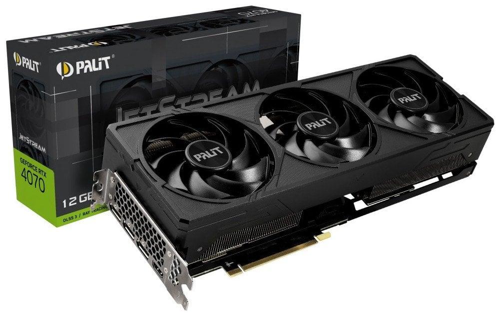Відеокарта JetStream Palit RTX 4070 12GB GDDR6X (NED4070019K9-1047J) 192bit HDMI 3*DP нова