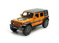 Модель металлическая Jeep Wrangler, масштаб 1:32, инерция, свет, звук, открываются двери, багажник и капот