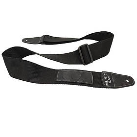 Гітарний ремінь з комірками фіксації для медіаторів (срібний принт) Music day GR-2s