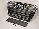 Решітка радіатора Audi A6 C7 2011-2014 стиль S6 (Grey/Chrome), фото 3
