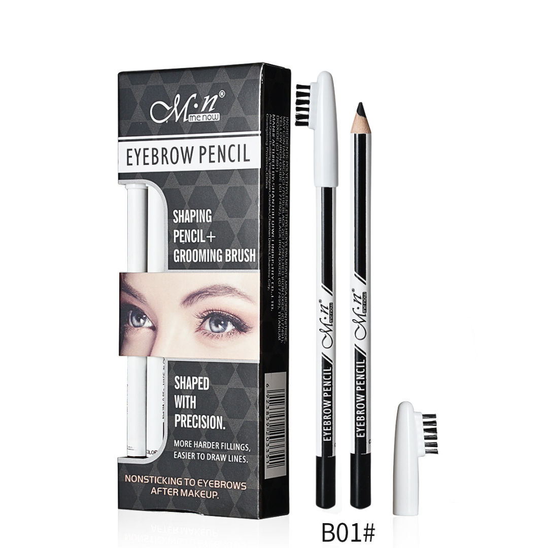 Олівець для брів зі щіточкою, водостійкий MENOW | колір В_01, фото 1