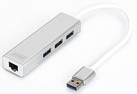 Digitus 3-разъемный хаб USB 3.0 и сетевой адаптер Gigabit  Hatka - Те Що Треба
