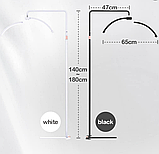 Безтіньова LED Moon лампа підлогова 65 см 50 Вт чорна, фото 3