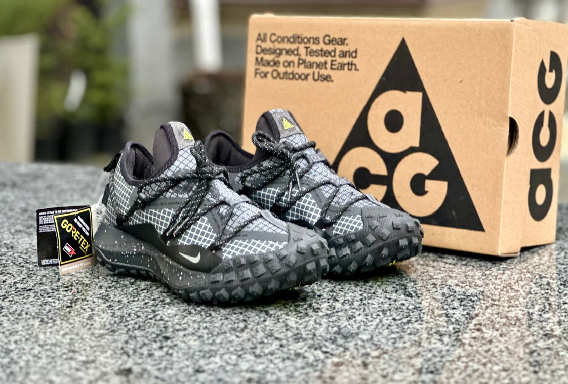 Кросівки чоловічі Nike ACG Mountain Fly 2 low Gore-Tex black чорні весна осінь літо, фото 1