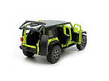 Модель металева Jeep Wrangler, масштаб 1: 32, інерція, світло, звук, відкриваються двері, багажник та капот, фото 5