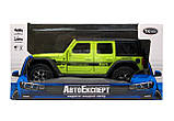 Модель металева Jeep Wrangler, масштаб 1: 32, інерція, світло, звук, відкриваються двері, багажник та капот, фото 9