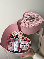 Двухъярусный бокс на день рождения для любимой, на годовщину, подарок девушке