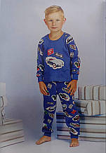 Дитяча бавовняна піжама для хлопчика ELLEN "Машина" 007\003k Синій