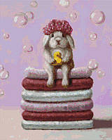 Алмазна мозаїка тварини Вишивка квадратними стразами Банний день Lucia Heffernan 40х50 Малювання камінням Brushme DBS1218