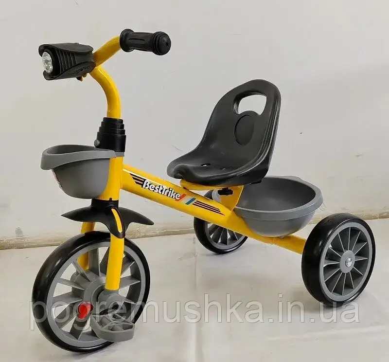 Велосипед триколісний Best Trike BS-16390 (колеса піна, фара, звук, світло, кошик)