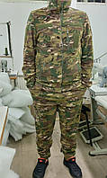 Костюм флісовий військовий спортивний: кофта з кишенями та липучками під шеврони+штани з манжетами, цвет мультикам