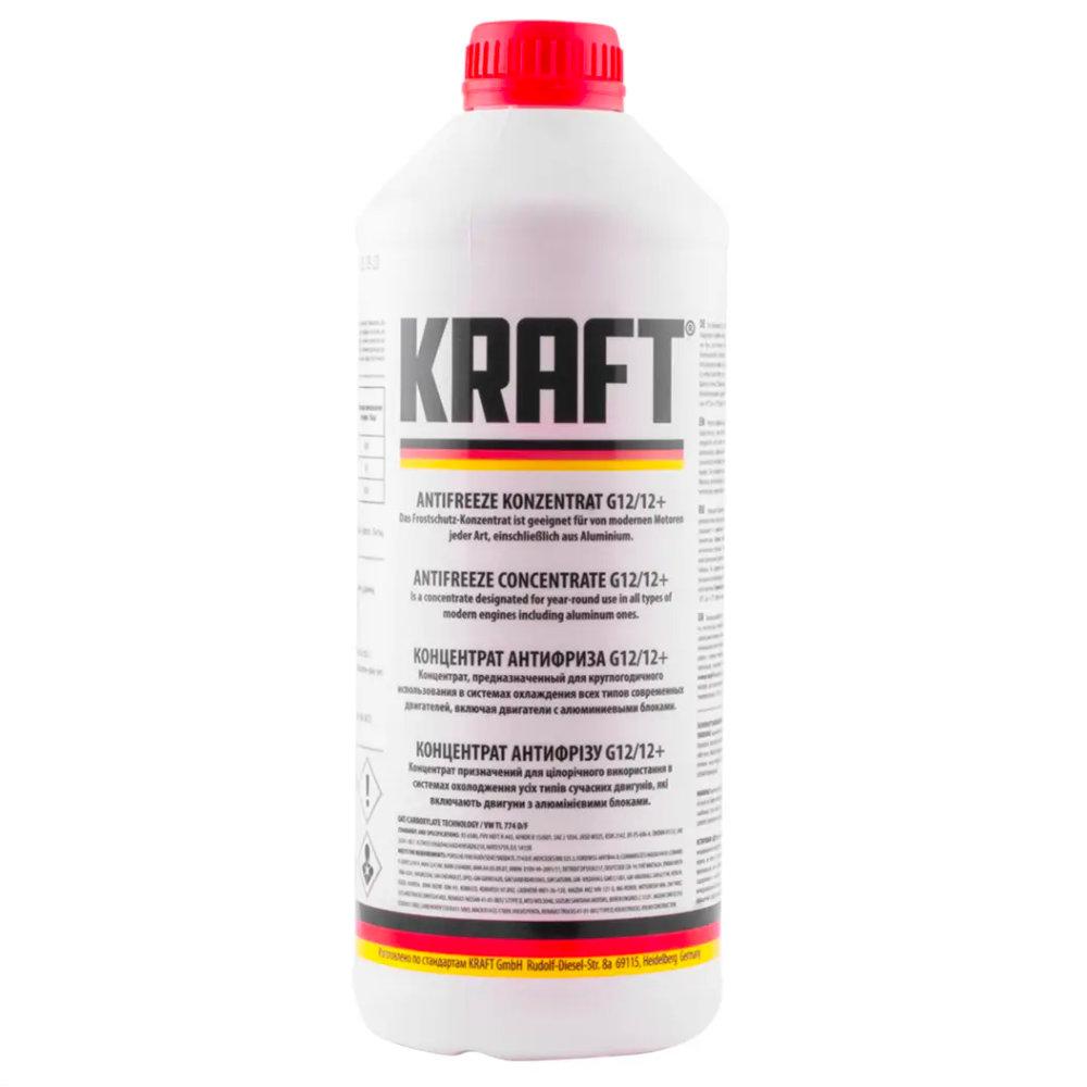 Антифриз ANTI-FREEZE KRAFT G12/G12+ (червоний) КОНЦЕНТРАТ 1,5 л