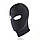 Чорна еластична закрита маска на голову з вирізами на очах БДСМ, фото 3
