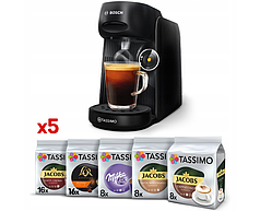 Капсульна кавомашина Bosch TAS16B2 Finesse 3.3 бари чорна, чорно-біла, бежева