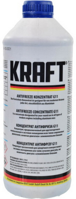 Антифриз ANTI-FREEZE KRAFT G11 (синій) КОНЦЕНТРАТ 1,5 л
