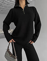 Зручний жіночий костюм Сільвія кофта оверсайз та штани Ddi5384, фото 3