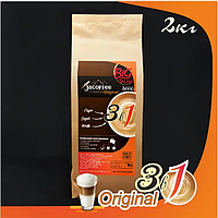 Кава Jacoffee 3в1 Original, якісний напій у ввеликій зручній економ упаковці, 500 г