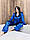 Велюрова піжама штани і сорочка з кантом, теплі піжами., фото 4