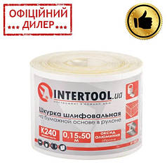 Шліфувальна шкурка на паперовій основі К240, 115 мм * 50 м INTERTOOL BT-0825 STP