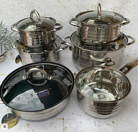 Набір кухонного посуду Edenberg EB-4006 12 предметів з індукційним дном