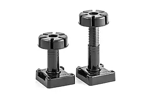 Ніжка меблева MLA H-125-195 з регулюванням Чорна