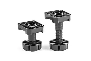 Ніжка меблева MLA Н-95-145 з регулюванням чорна