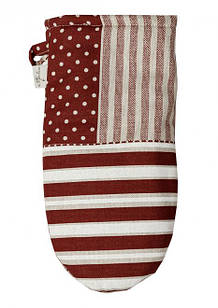 Рукавиця Печворк бордо