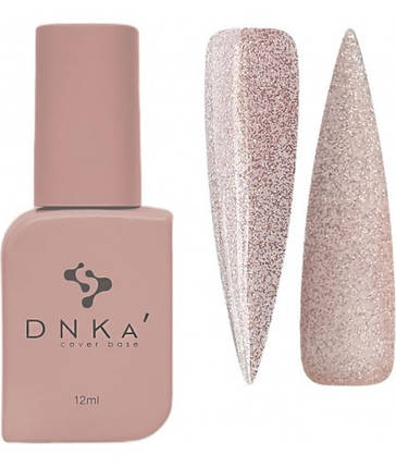 База камуфлююча DNKa Cover Base 0041 Stunning бежево-персиковий з голографічним шимером 12 мл, фото 1