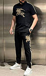 Чоловічий костюм Burberry футболка та штани CK7330 чорний  S, фото 2
