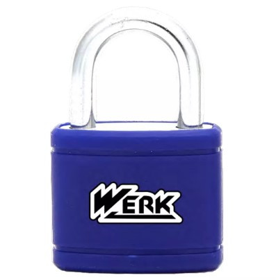 Замок навісний металевий 41,7мм, висота дужки 21,8мм Werk (PVC-IP-0140W) 121466