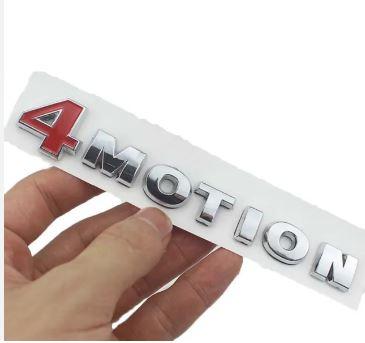 Шильдик емблема напис на багажник Volkswagen 4motion bluemotion 4 Моушин колір хром