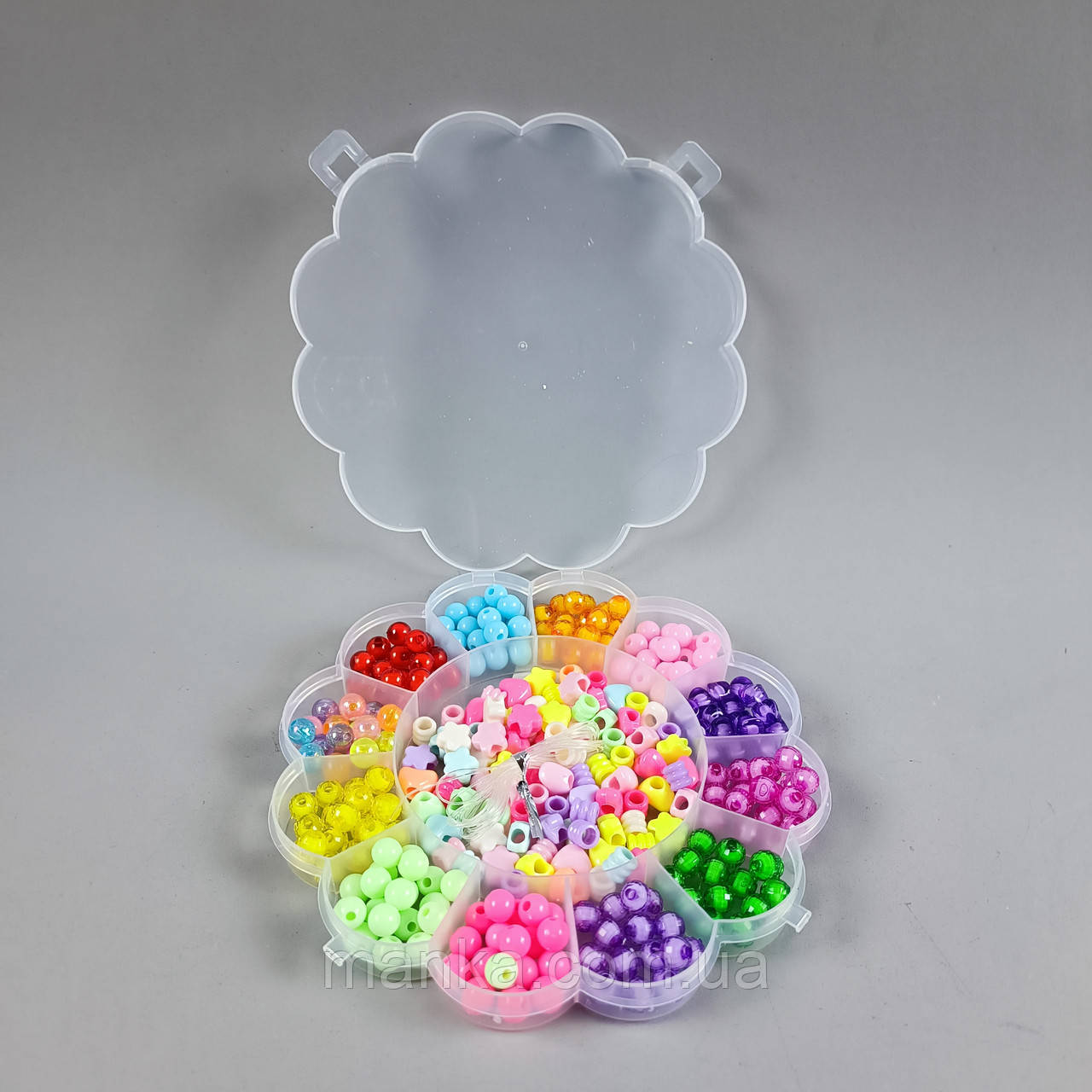 Набір бісеру для плетіння дівчаткам C 58286 "Квітка", у коробці, фото 1