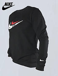 Чоловічий брендовий світшот NIKE весняний осінній чорний Туреччина. Кофти світшоти Найк. Чоловічий одяг