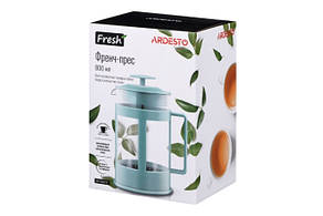 Френч-прес Ardesto Fresh, 800 мл, блакитний тифані, пластик, скло, фото 4