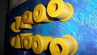 Втулка рессор Волга полиуретан мягкие 12шт (цвет желтый) Габариты: диаметр наружный- 36мм, диаметр наружный