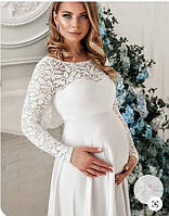 Платье вечернее для беременных длинное 36-70 разм белое беж пудра красное
