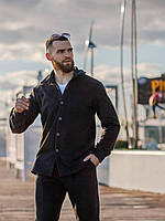 Костюм мужской рубашка брюки флисовый теплый Турция черный, серый S-M, L-XL, 2XL-3XL | Черный, L-XL