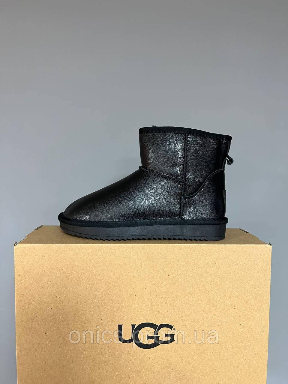 UGG Classic Black Leather Угги, ботинки, ботильйони хорошее качество хорошее качество Размер 40 - фото 6 - id-p2089967515