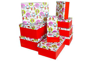Подарункові картонні коробки 14109176 комплект 10 шт.