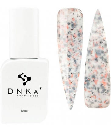 База камуфлююча DNKa Cover Base 0048 Chic мармуровий біло-молковий з чорними частинками 12 мл, фото 1