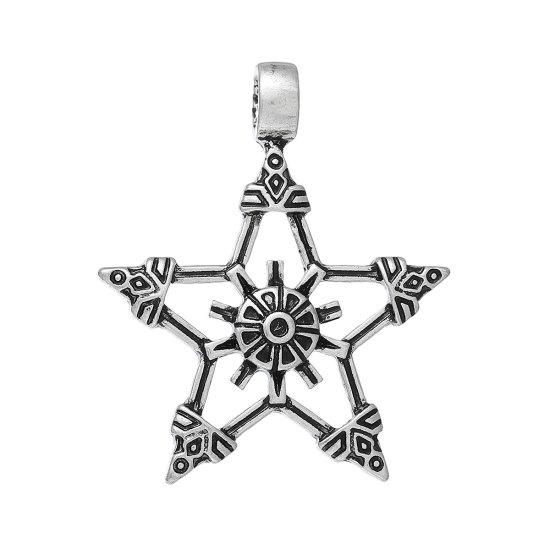 Підвіска Finding Кулон зірка п'ятикутна Античне срібло 4 см x 3.4 см