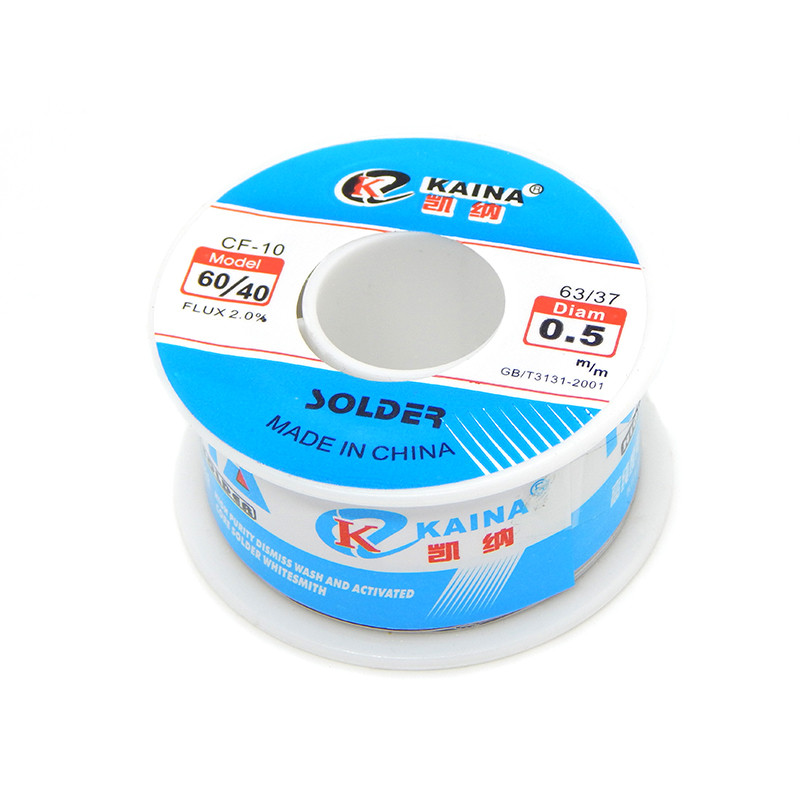 Припой паяльний KAINA 💯100g (Sn 60% Pb 40%) - 0.5mm (Найвища якість 👍), фото 1