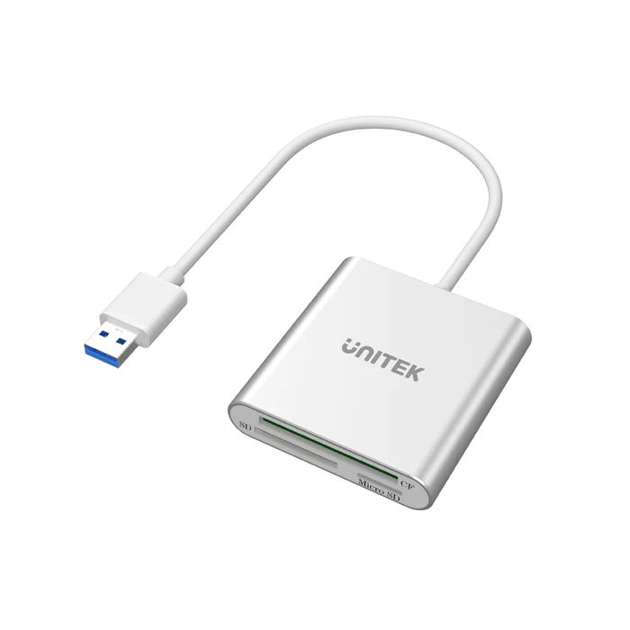 3-портовий пристрій читання карт пам'яті USB 3.0 Unitek USB-картидер, фото 1