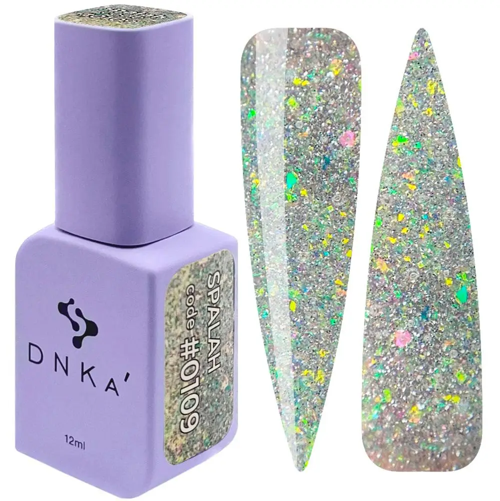 Гель-лак DNKa Color Spalah 0109 сіро-зелений з шимером 12 мл