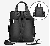 Кожаная мужская городская сумка рюкзак трансформер, сумка-рюкзак для мужчин натуральная кожа хорошее качество