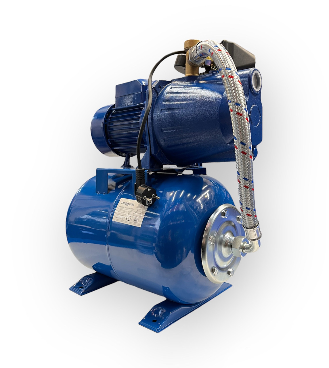 Насосна станція Grandwater JET100L 1.1 кВт та гідроакумулятор 24 л стальний
