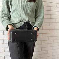 Стильная женская мини сумка стиль Guess черная, маленькая каркасная сумочка для девушек хорошее качество