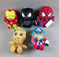 М'яка іграшка M 14754 6 видів, супергерої, висота 20 см, з присоскою